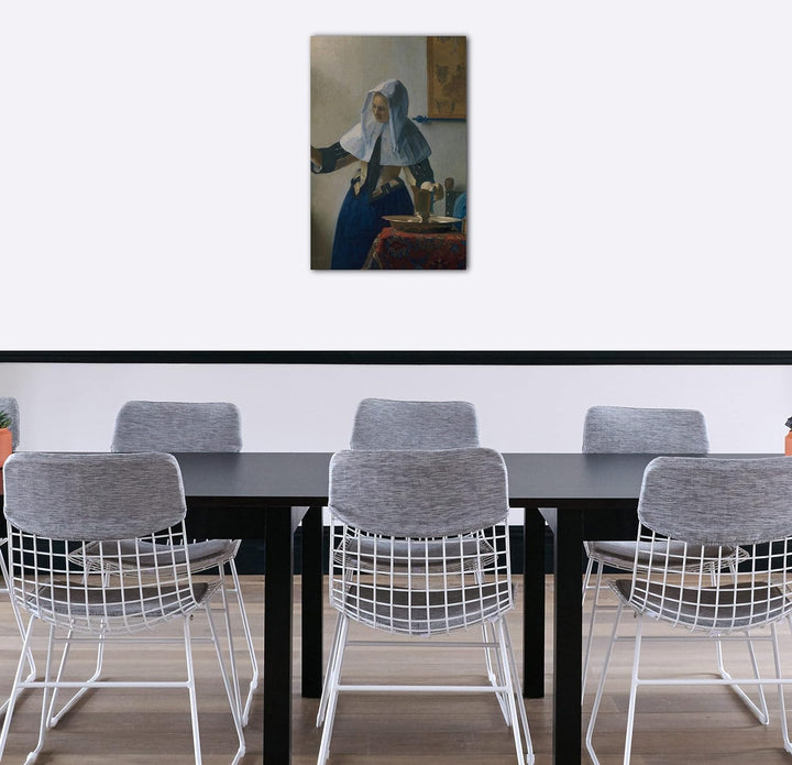 Printed Paintings Leinwand (60x80cm): Johannes Vermeer - Junge Frau mit einem Wasserkrug 60x80 cm, 6