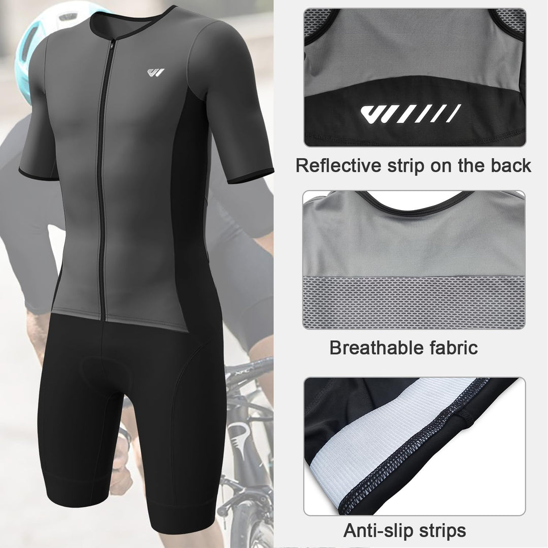 Lo.gas Herren Pro Trisuit Kurzarm Triathlonanzug für Rennen und Triathlon-Wettkämpfe -Triathlon-Anzu