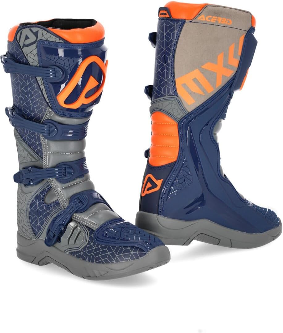 Acerbis Herren X-Team Stiefel 41 EU Blau Grau, 41 EU Blau Grau