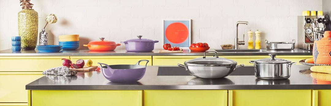 Le Creuset Antihaftbeschichteter Wok aus 3-ply Edelstahl mit Glasdeckel, Ø 30 cm, Für alle Herdarten