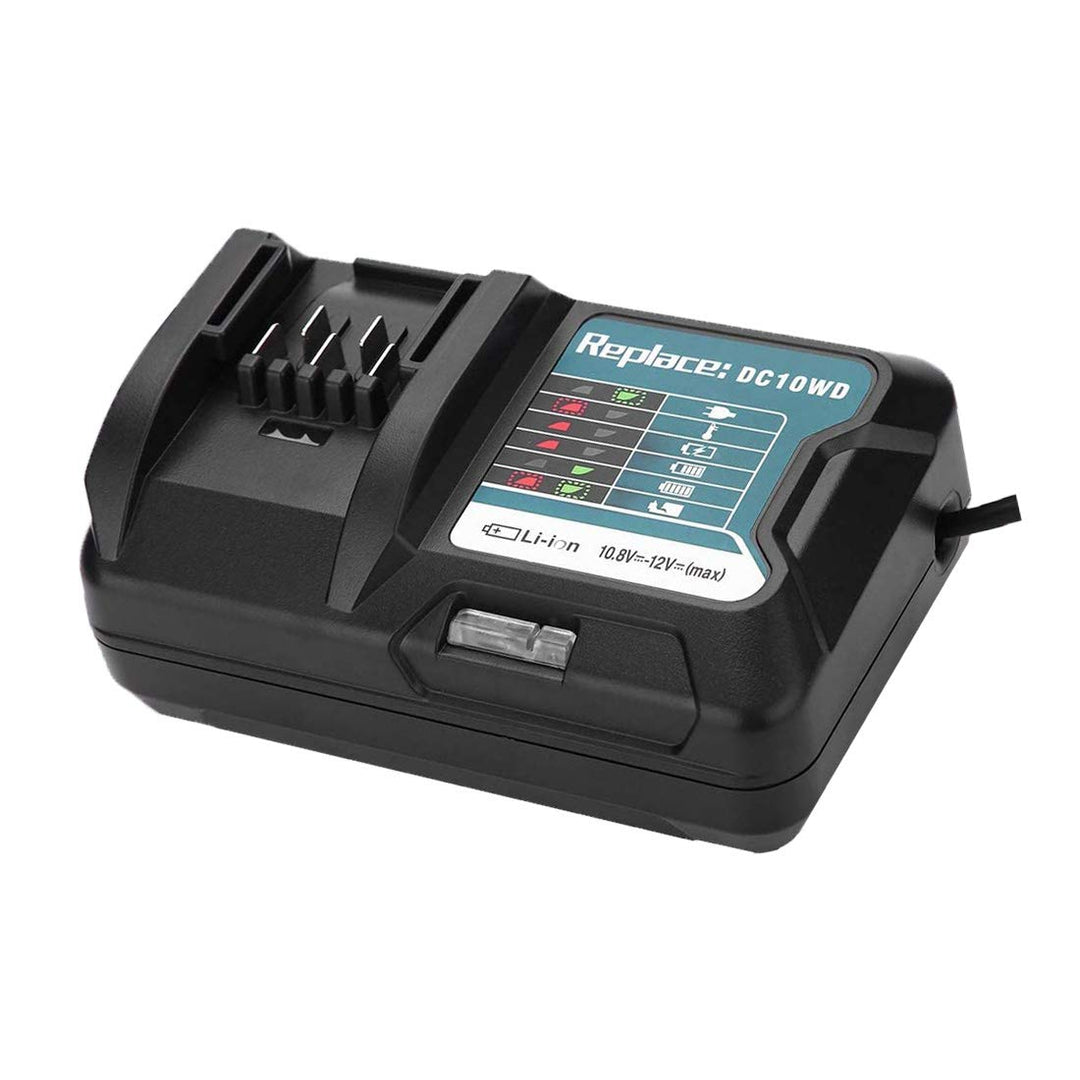 TPDL Ersatz Ladegerät für Makita DC10WD 10,8V/12V für Akku BL1015 BL1016 BL1021B BL1041B, FD05 DT03