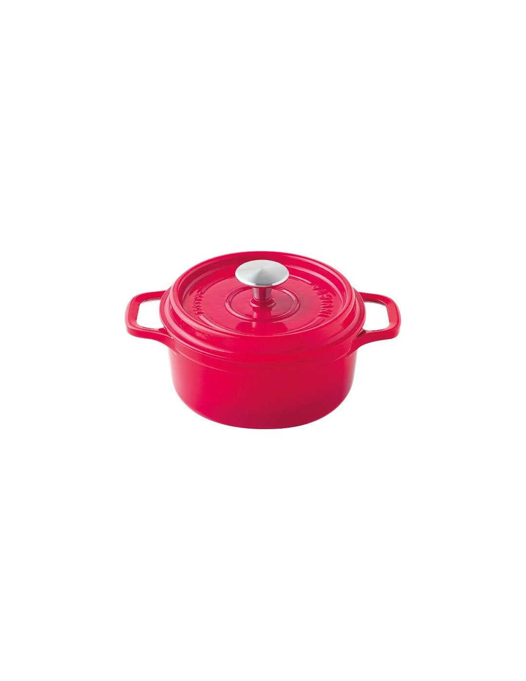Invicta 402240 Bräter, rund, emailliertes Gusseisen, 24 cm, Rubin