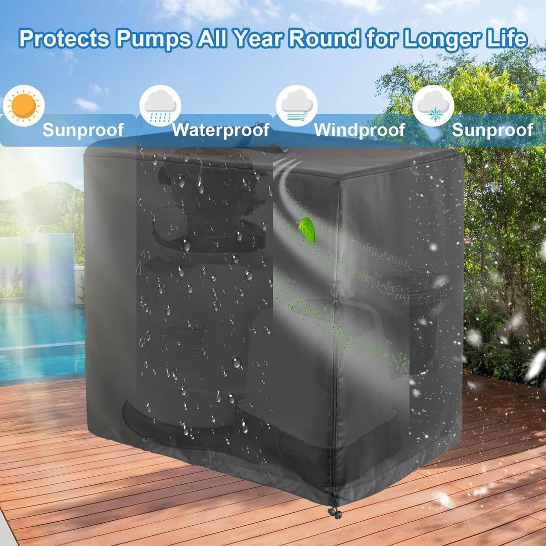 Pumpenhaus Pool 66 * 62 * 72cm Poolpumpe Abdeckung 55 * 50 * 62cm (55x50x62cm), 55x50x62cm