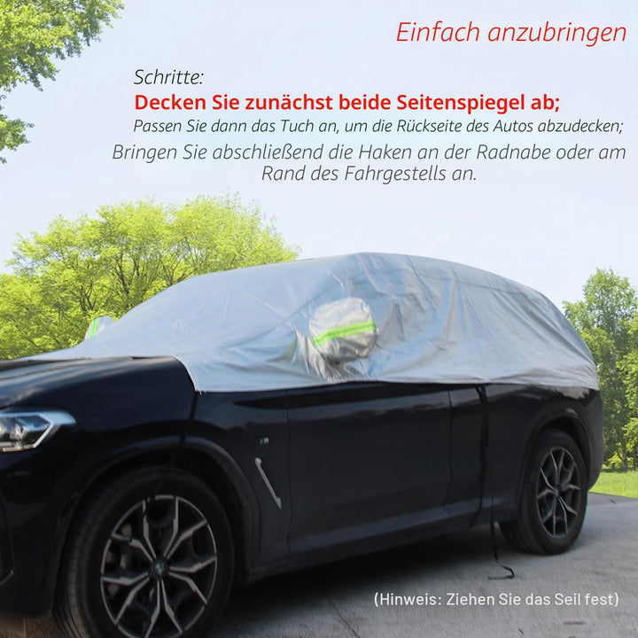 Halbgarage Auto Abdeckplane Wasserdicht Outdoor Verdickter Stoff mit Baumwolle gefüttert Autoabdecku