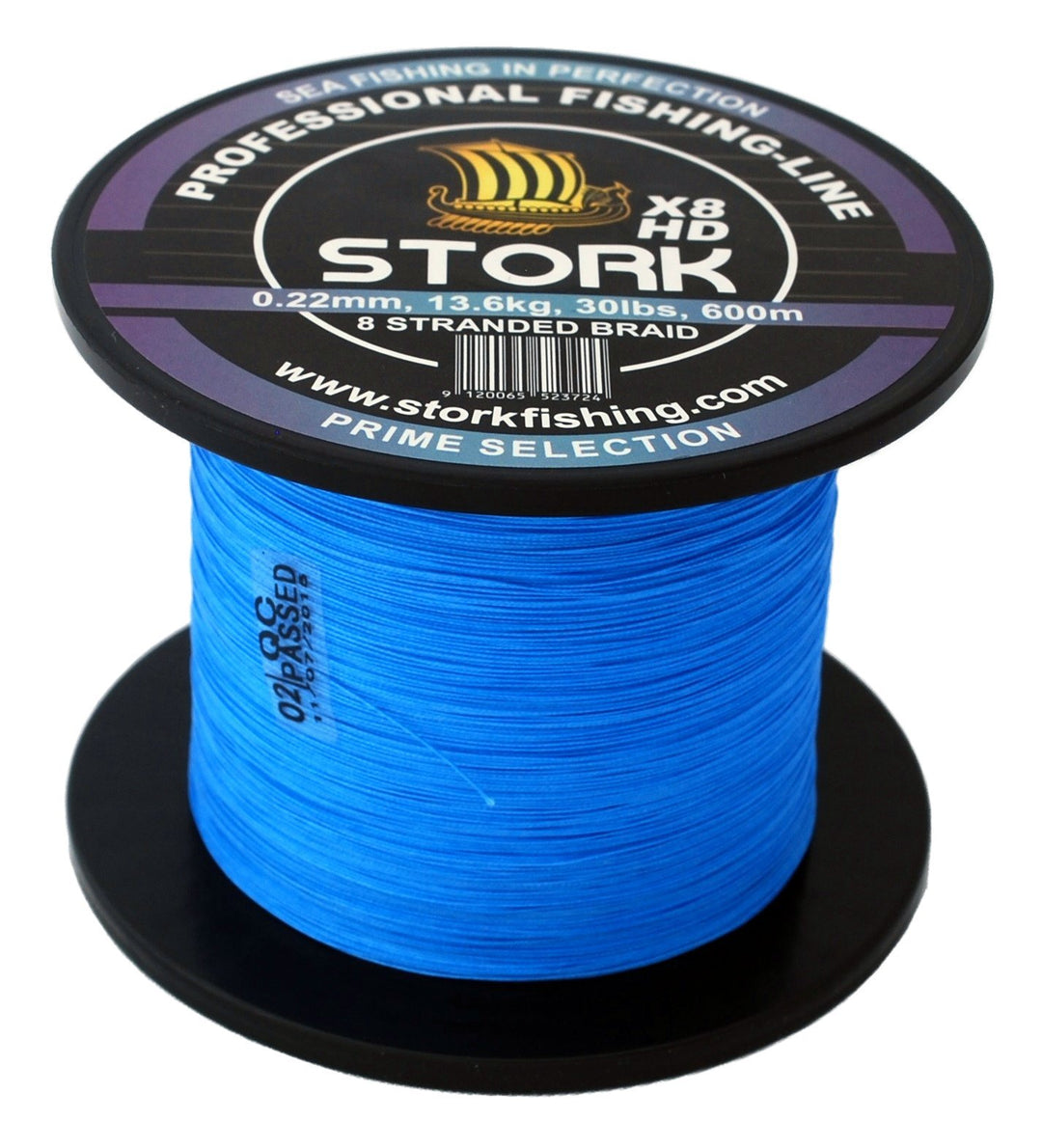 Stork HDx8, 8-Fach geflochtene Premium Angelschnur 600m Blau 15 lbs / 6.8 kg / 0.14 mm, Blau 15 lbs