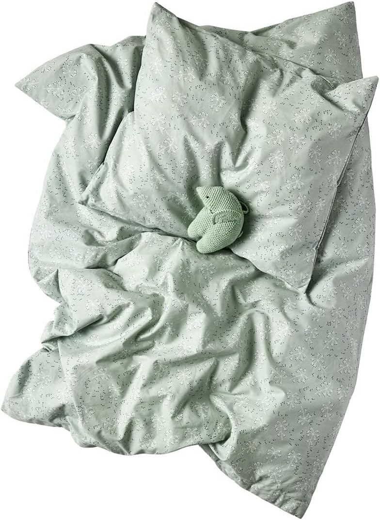 Leander Meadow Bettwäsche Juniorgrösse Masse 100 x 140 / Kissengrösse 40x45 cm - Farbe sage Green gr