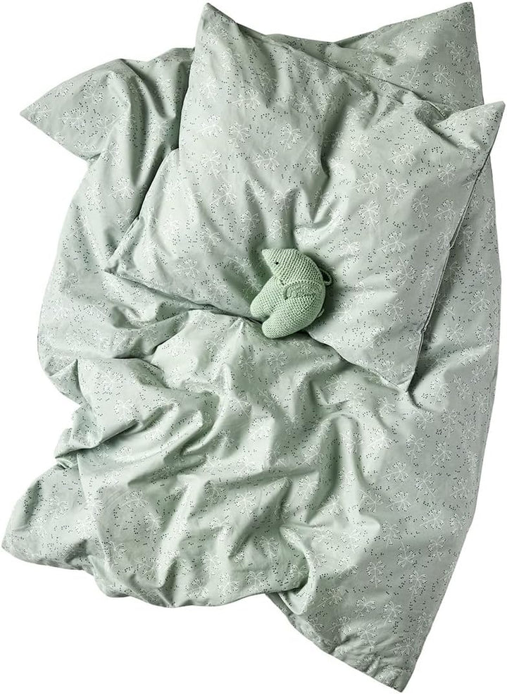 Leander Meadow Bettwäsche Juniorgrösse Masse 100 x 140 / Kissengrösse 40x45 cm - Farbe sage Green gr