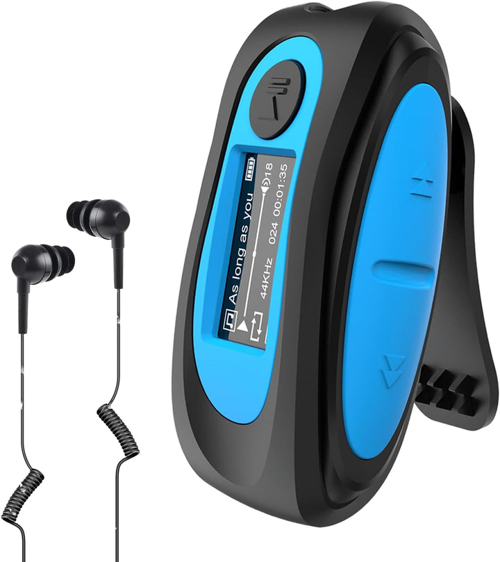 AGPTEK IPX8 Wasserdicht MP3 Player, 8GB HiFi MP3 Musik Player zum Schwimmen und Laufen, mit wasserdi