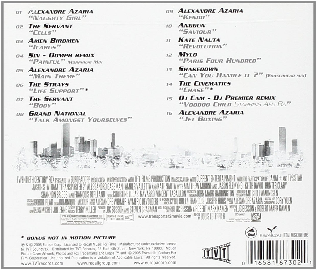 Transporter 2, Audio-CD