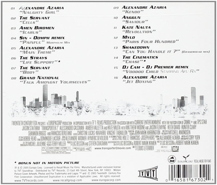 Transporter 2, Audio-CD