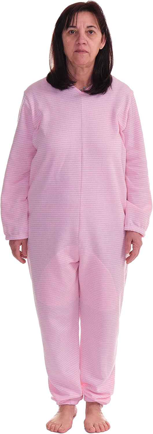 FERRUCCI COMFORT Wintersanitärpyjama mit Rückenreissverschluss - 9014/1 - Für Alzheimer, Inkontinenz