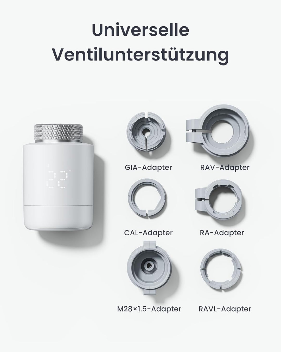 SwitchBot Smart Heizkörperthermostat-Panel Combo – App- und Zeit-Steuerung, Energieseinsparung, einf