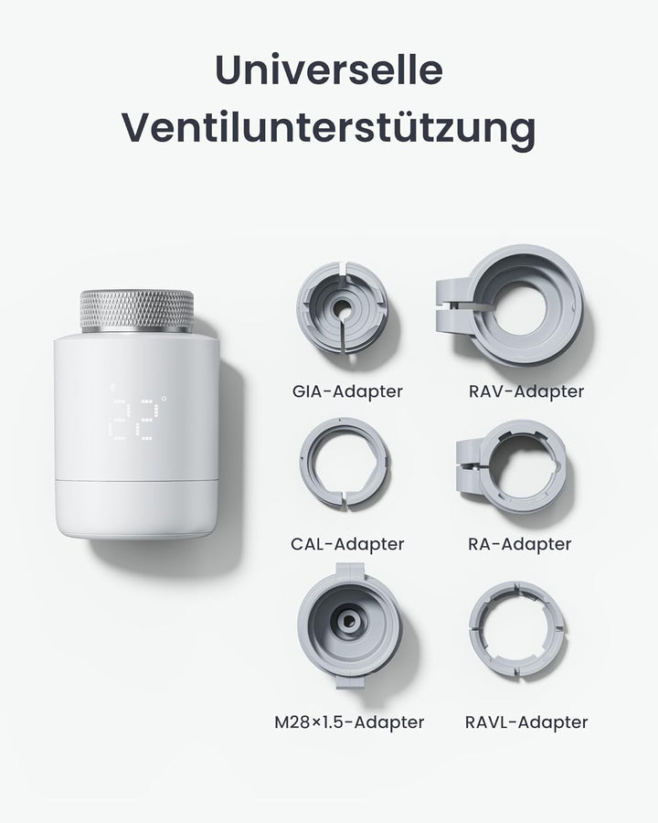 SwitchBot Smart Heizkörperthermostat Matter Combo, Bluetooth-Thermostat mit App&Zeitplanung, Energie