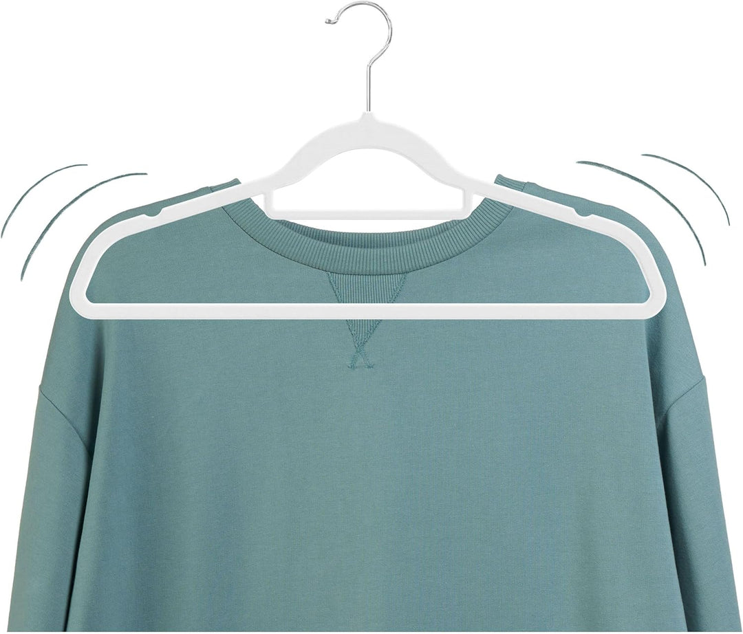 OGIVO Kleiderbügel Samt – 50er Set Hosenbügel rutschfest Bügel aus Samt für Ihre Garderobe – Samtkle