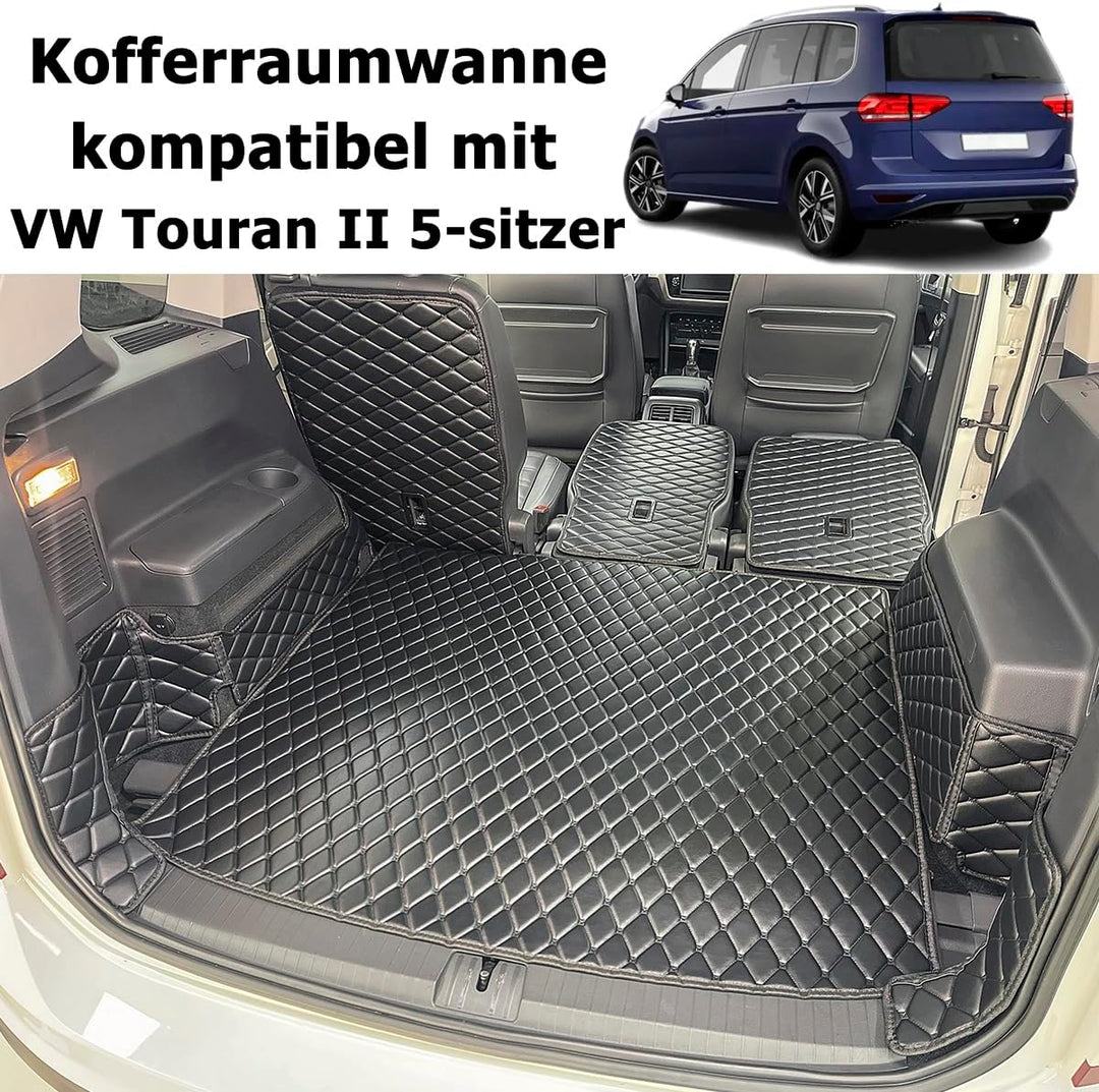 Kofferraumwanne kompatibel mit VW Touran II 2015-2025 5-sitzer, 5-sitzer