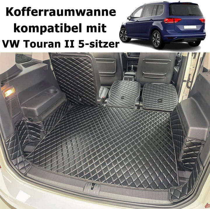 Kofferraumwanne kompatibel mit VW Touran II 2015-2025 5-sitzer, 5-sitzer