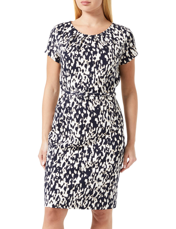 Vera Mont Damen Kleid 48 Dunkelblau/Beige, 48 Dunkelblau/Beige