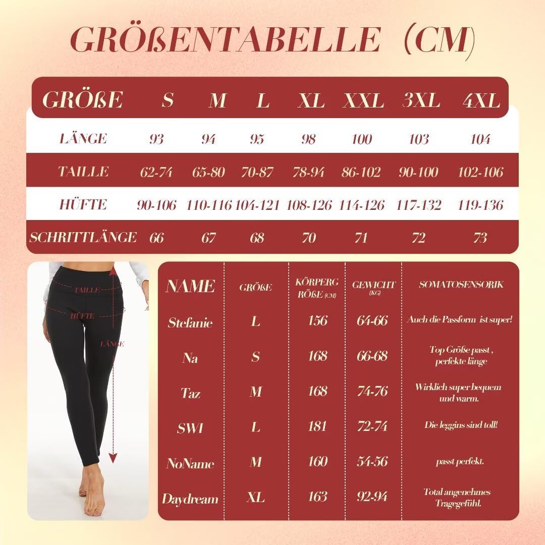 Missluck Thermo Leggings Damen Gefüttert Thermoleggings Verdickte Plüsch Thermohose Fleece Leggins W