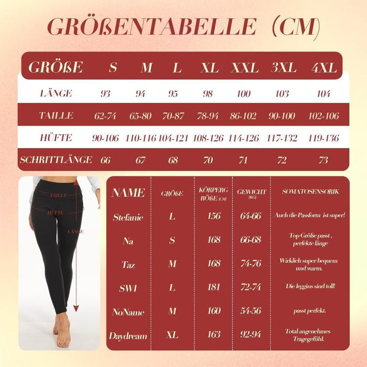 Missluck Thermo Leggings Damen Gefüttert Thermoleggings Verdickte Plüsch Thermohose Fleece Leggins W