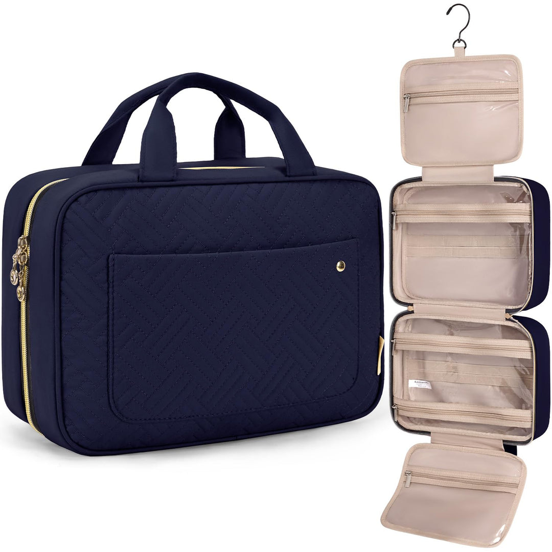 BAGSMART Kulturtasche Reise zum Aufhängen Kulturbeutel Damen für Makeup, Toilettenartikel (L-Blau),