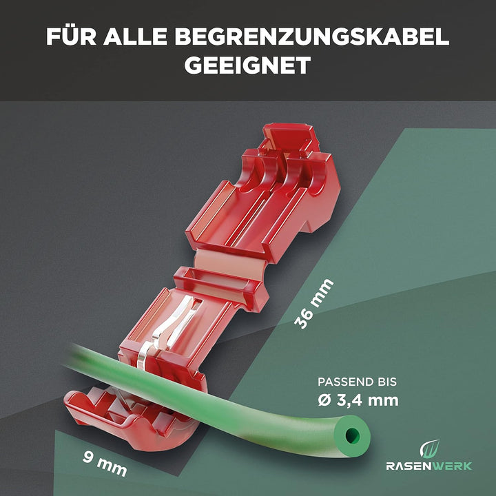 Anschlussklemmen für Mähroboter Begrenzungskabel Ladestation - T-Abzweigverbinder Abzweigklemmen Str
