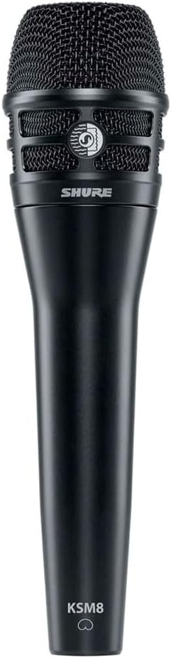 Shure KSM8 schwarz dualdyne Stimme Mikrofon mit 2 Membranen, dynamisch, Schwarz