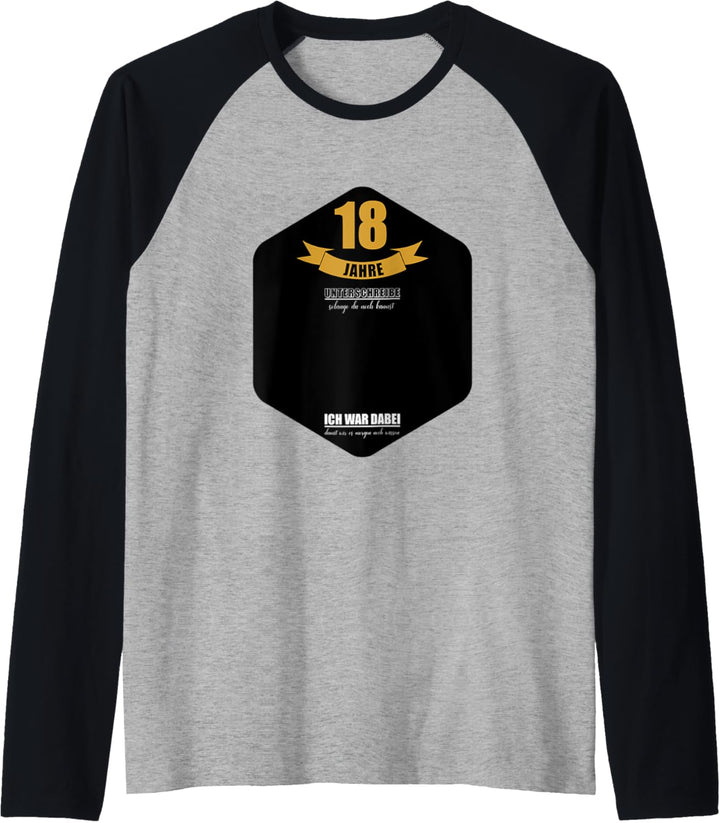 18 Jahre Geburtstag Party Lustiges 18 Geburtstag Gästebuch Raglan