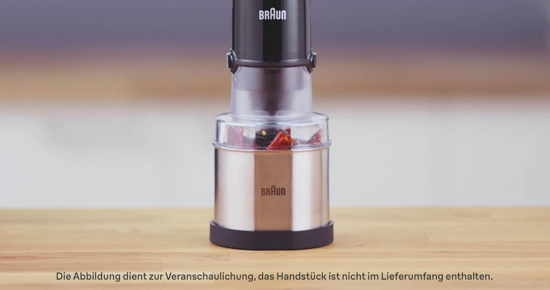 Braun Kaffee- und Gewürzmühlen Aufsatz MQS 270 SI mit EasyClick Plus System - Zubehör für Braun Stab