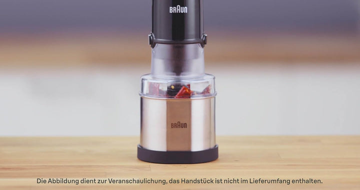 Braun Kaffee- und Gewürzmühlen Aufsatz MQS 270 SI mit EasyClick Plus System - Zubehör für Braun Stab
