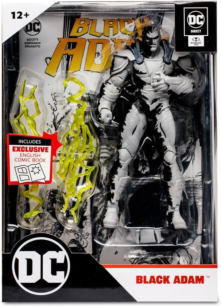 McFarlane Direct Page Punchers Actionfigur & Comic Black Adam (Line Art Variant) 18 cm 15894