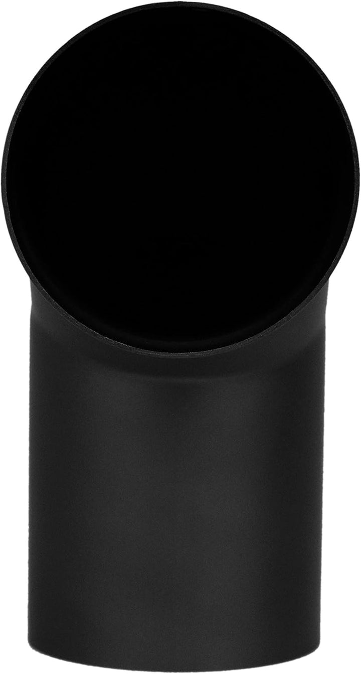 LANZZAS Ofenrohr Bogen 90° Grad ohne Tür, im Durchmesser, DN Ø 150 mm, Farbe: schwarz-metallic - wei