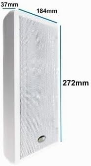 ChiliTec Wandlautsprecher Flatpanel-Lautsprecher 2-Wege 40Watt Paar / 2 Stück 37mm flach Aufbau-Laut
