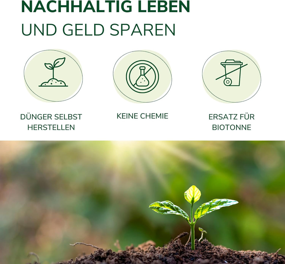 Natursache Nachhaltiger Komposter: Verwandeln Sie Abfall in fruchtbaren Boden, steigern Sie die Gesu