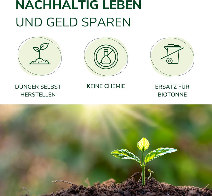 Natursache Nachhaltiger Komposter: Verwandeln Sie Abfall in fruchtbaren Boden, steigern Sie die Gesu