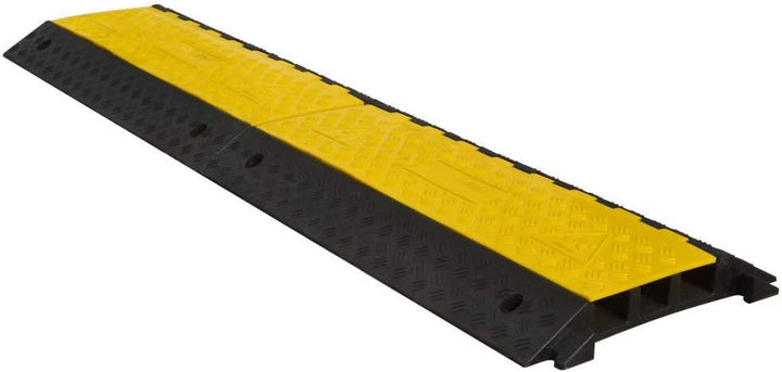 EUROLITE KB-3 Kabelbrücke 3 Kanäle 900x500x70mm | Robuste Kabelbrücke mit rutschfestem gelben Deckel