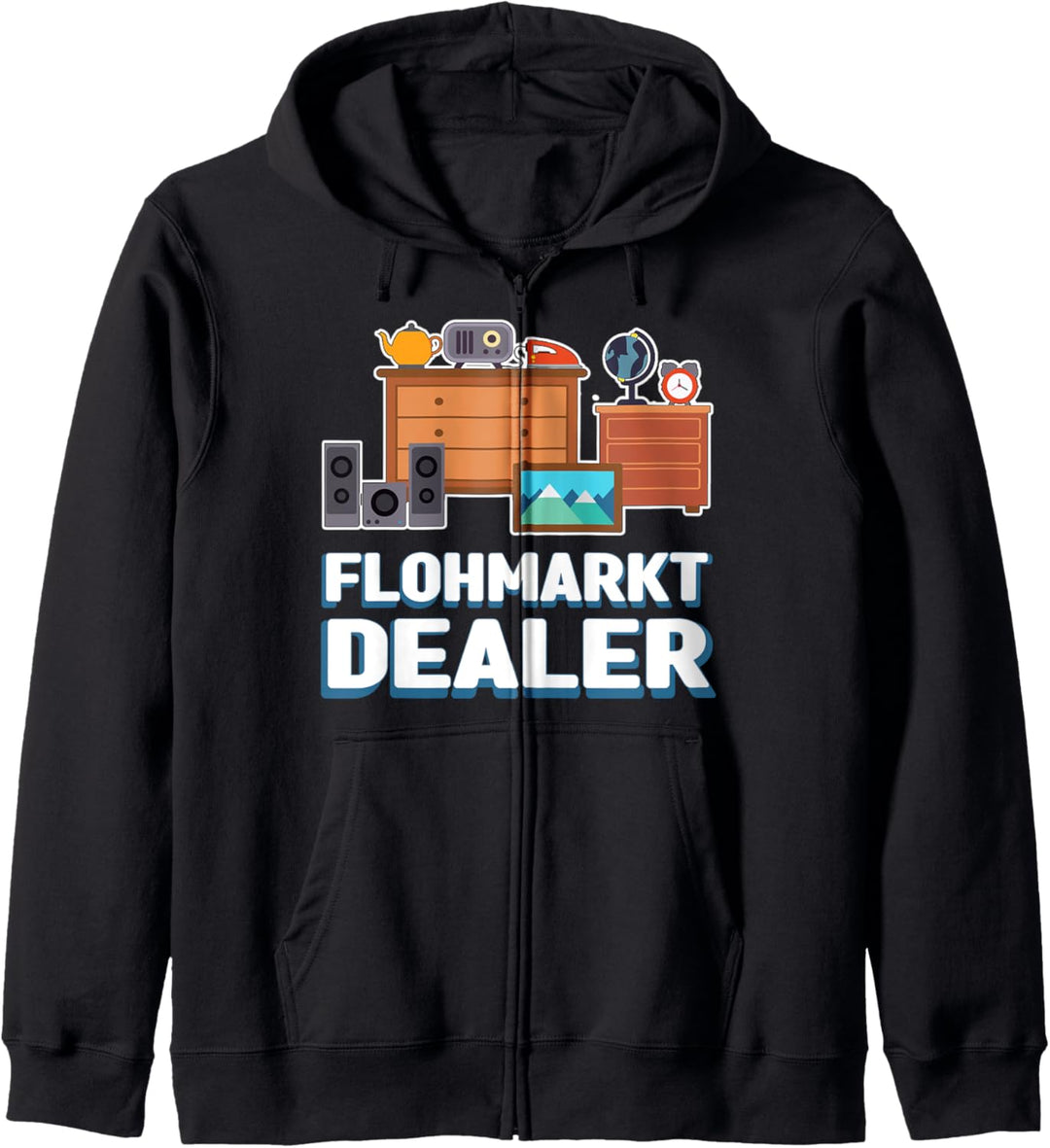 Händler Trödelmarkt Flohmarkt Kapuzenjacke