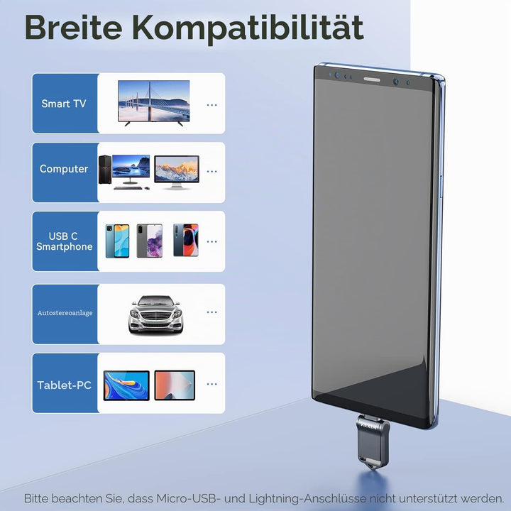KEXIN USB C Stick 32GB 5 Stück USB 3.0 OTG, Dual-USB Type-C &amp; USB-A Anschlüsse, Speicherstick für PC