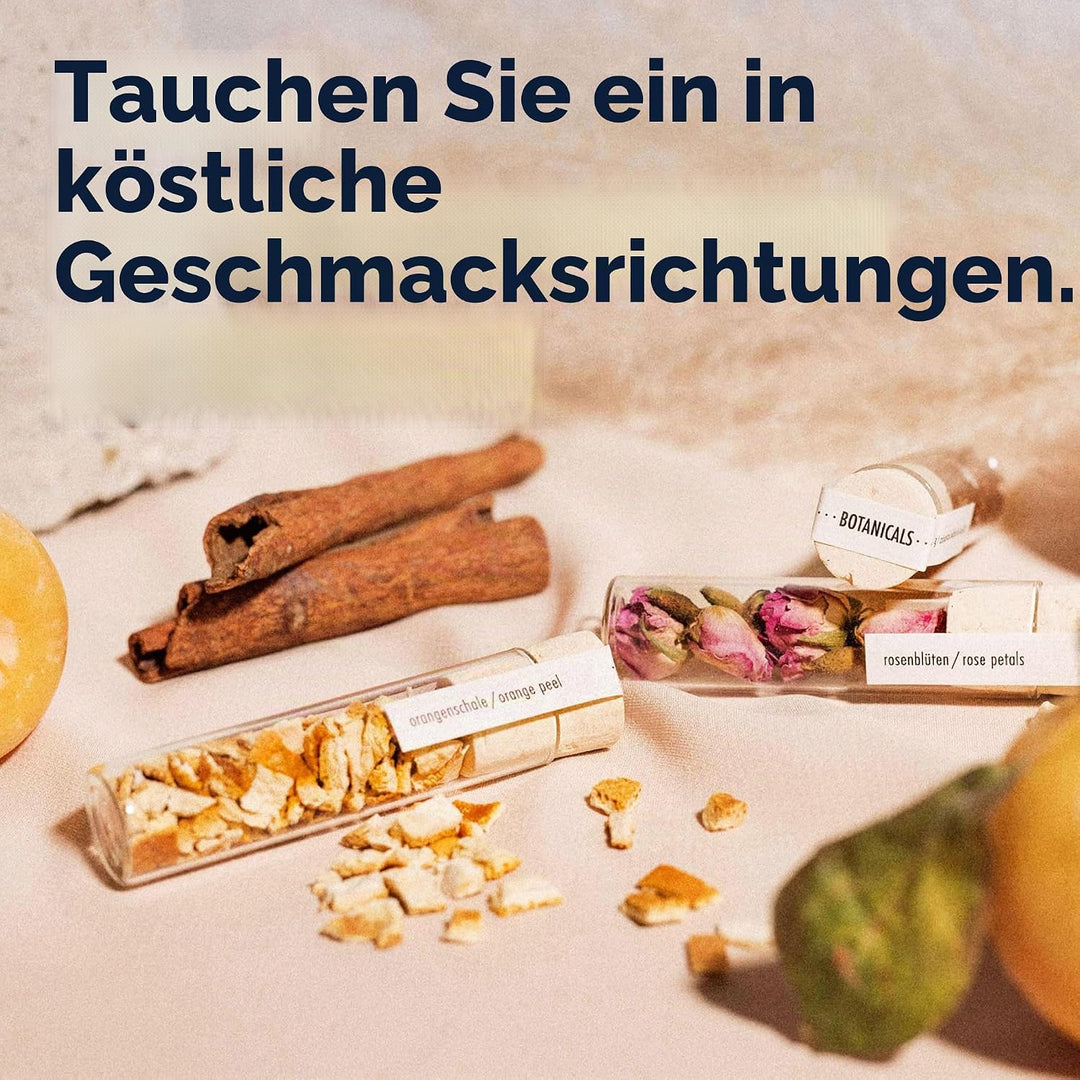 12 frische Gin-Botanicals | DO YOUR GIN bekannt aus Sat1, Vogue, Stern | hochwertige Gewürz-Gläser |