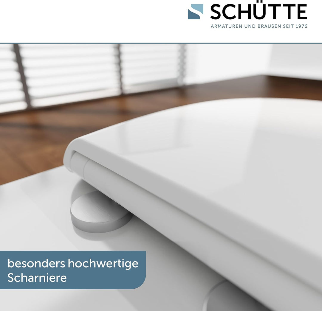 WC-Sitz mit Absenkautomatik TÜV-geprüft | Abnehmbarer Klodeckel aus bruchsicherem Material Wrap-Over
