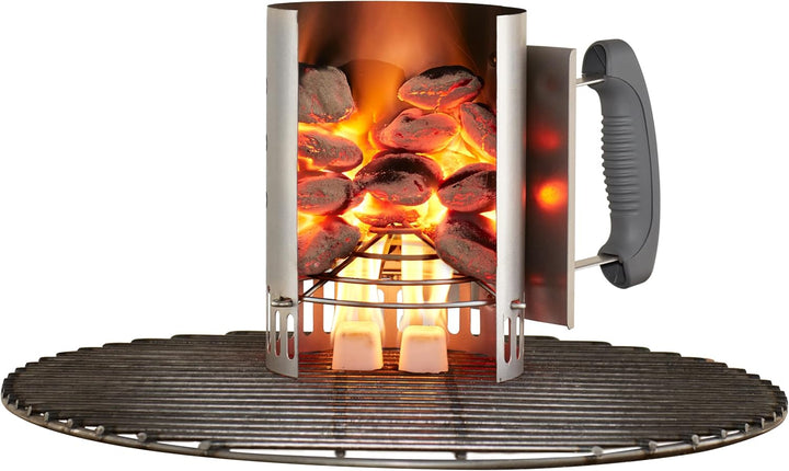 Weber Anzündkamin, Rapidfire Starter - Klein (20cm Höhe), kompakter Grillanzünder mit zwei Griffen,