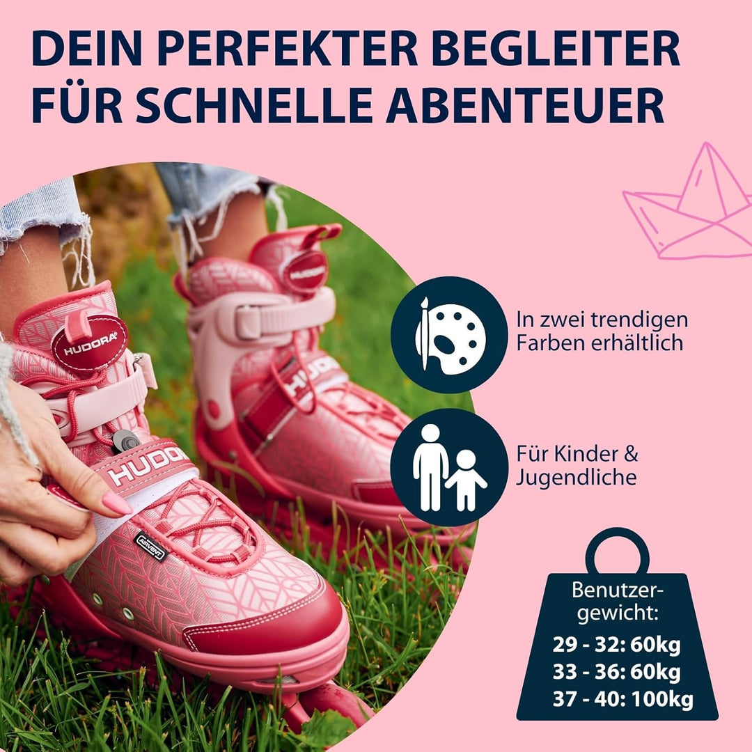 HUDORA Inline Skates Mia / Leon 2.0 - Inliner für Kinder / Jugendliche & Erwachsene in versch. Gröss