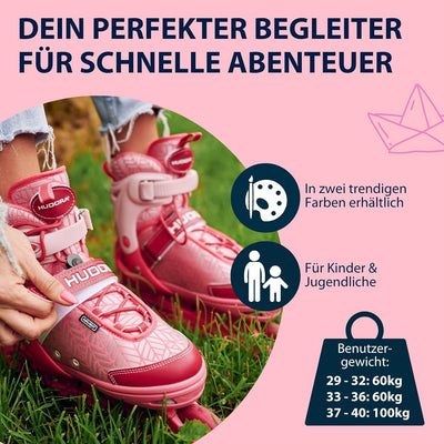 HUDORA Inline Skates Mia/Leon 2.0 - Inliner für Kinder, Jugendliche und Erwachsene - Verschiedene Gr