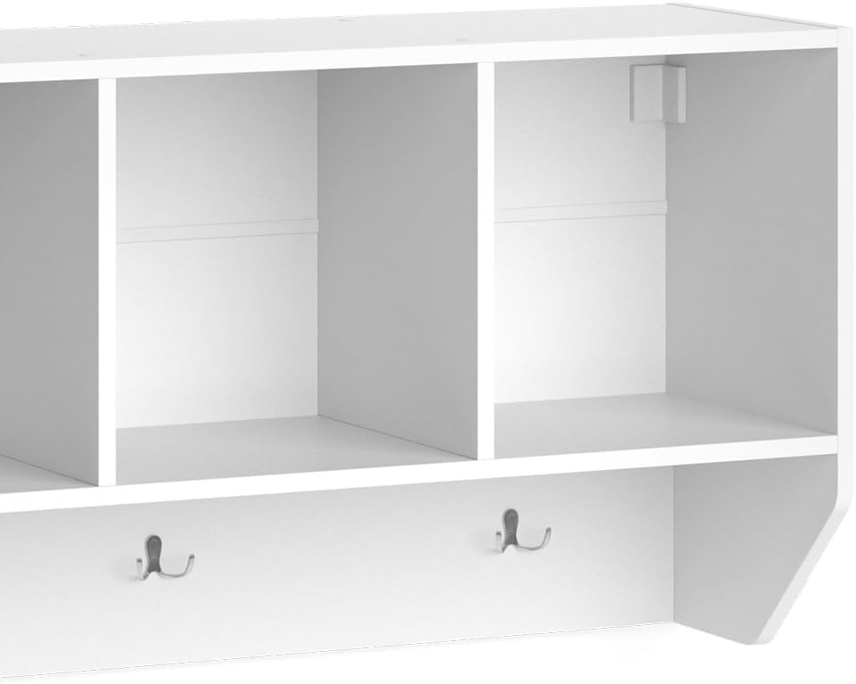 Vicco Wandregal für das Kinderzimmer Luigi, Weiss, 107 x 56 cm Regal 107x56 cm ohne Faltbox, Regal 1