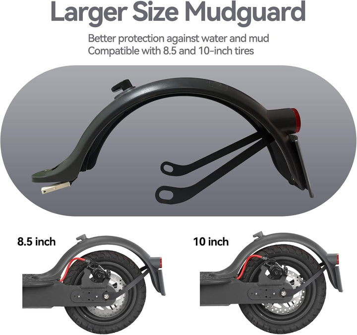 aibiku E Scooter Schutzblech Hinten für Xiaomi Elektroroller, mit Metallhalterung, Kennzeichenrahmen