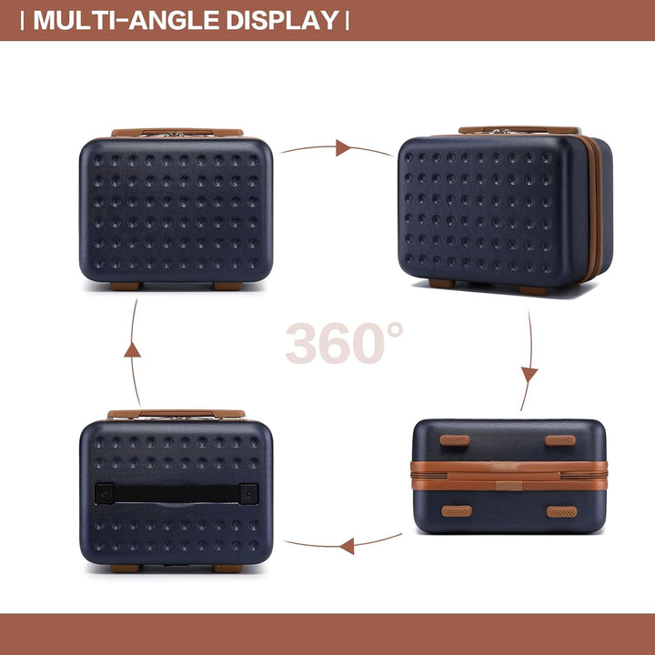 KONO Kosmetikkoffer Schminkkoffer Koffer Beauty Case 31 x 22 x 18 cm,Blau Blau Beauty Case (31 cm),