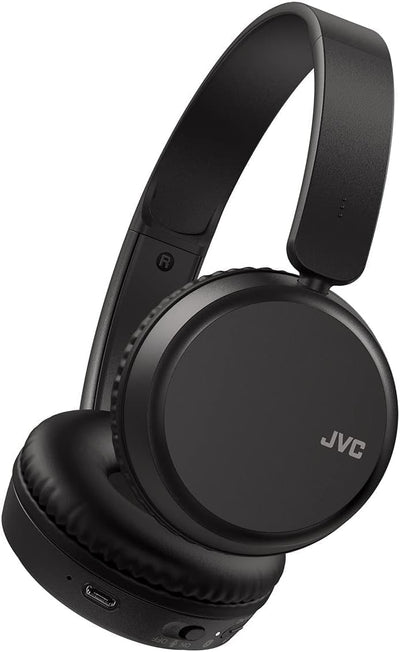 JVC HA-Z37W-B - Bluetooth On-Ear-Kopfhörer, Tiefbass, 3 Klangmodi (Bass/Klar/Normal), 35 Stunden Akk