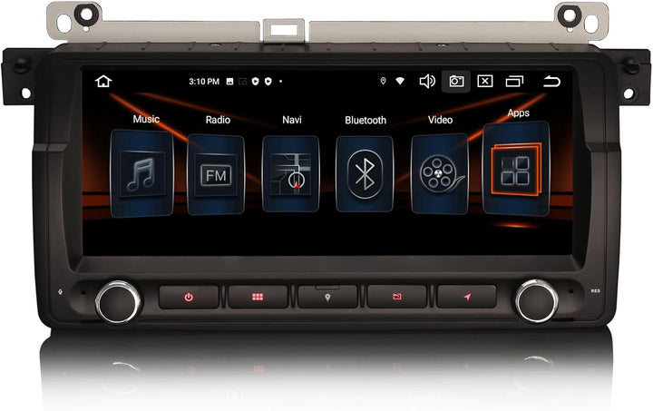 Erisin 8.8 Zoll Android 14 Autoradio mit GPS Navigation für BMW 3er E46 Rover 75 MG ZT Unterstützt C