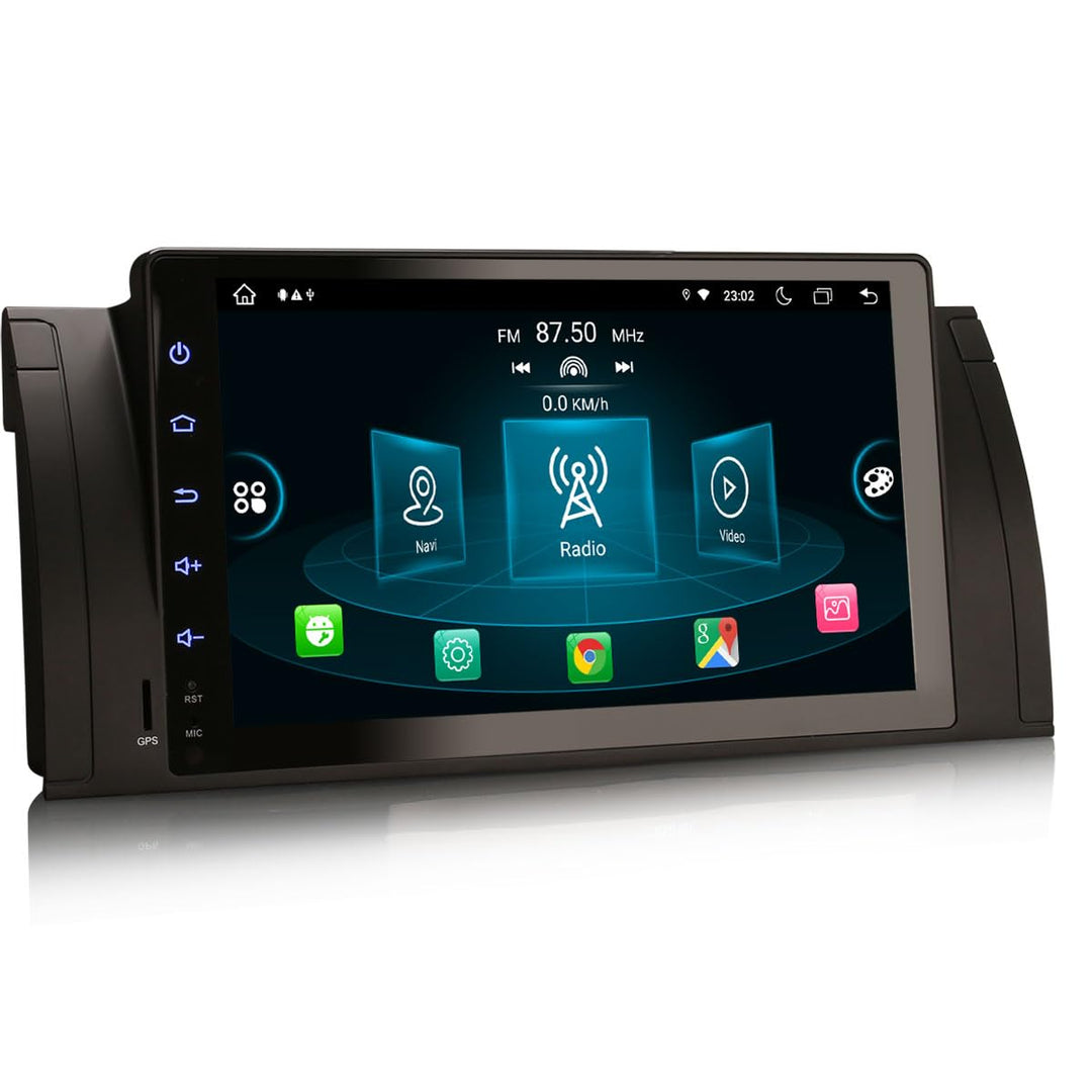 Erisin 8-Kern Android 11 Autoradio GPS Navigation für BMW 5er E39 X5 E53 9 Zoll IPS Touchscreen Inte