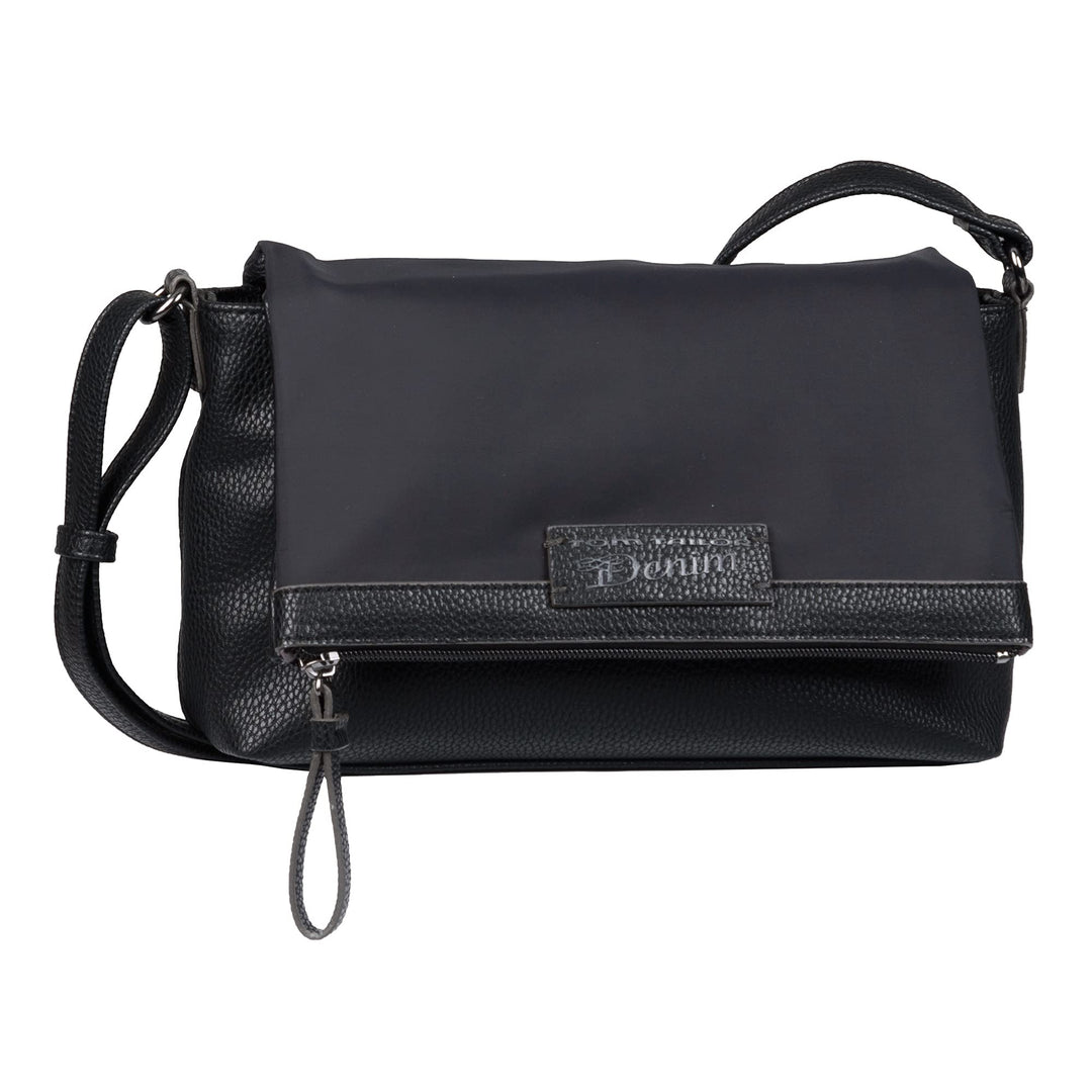 Denim TOM TAILOR CALA Damen Umhängetasche M, 26x7.5x16.5 Schwarz, Schwarz