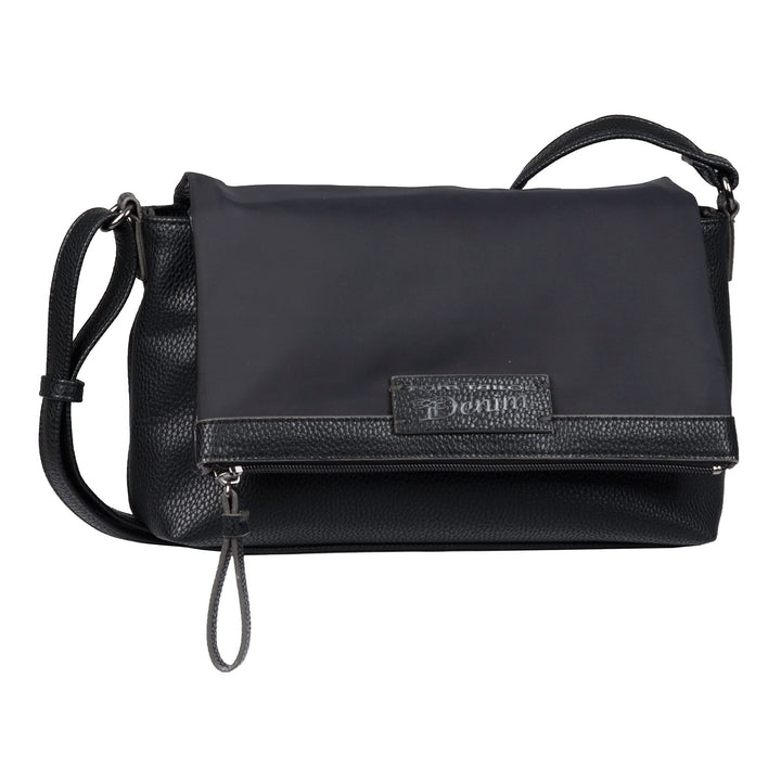 Denim TOM TAILOR CALA Damen Umhängetasche M, 26x7.5x16.5 Schwarz, Schwarz